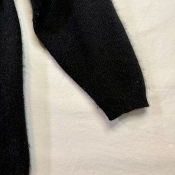 Vintage 100% Cashmere Sweater 80s 90s Casual Corner Women's Medium Black - Picture 4 of 8